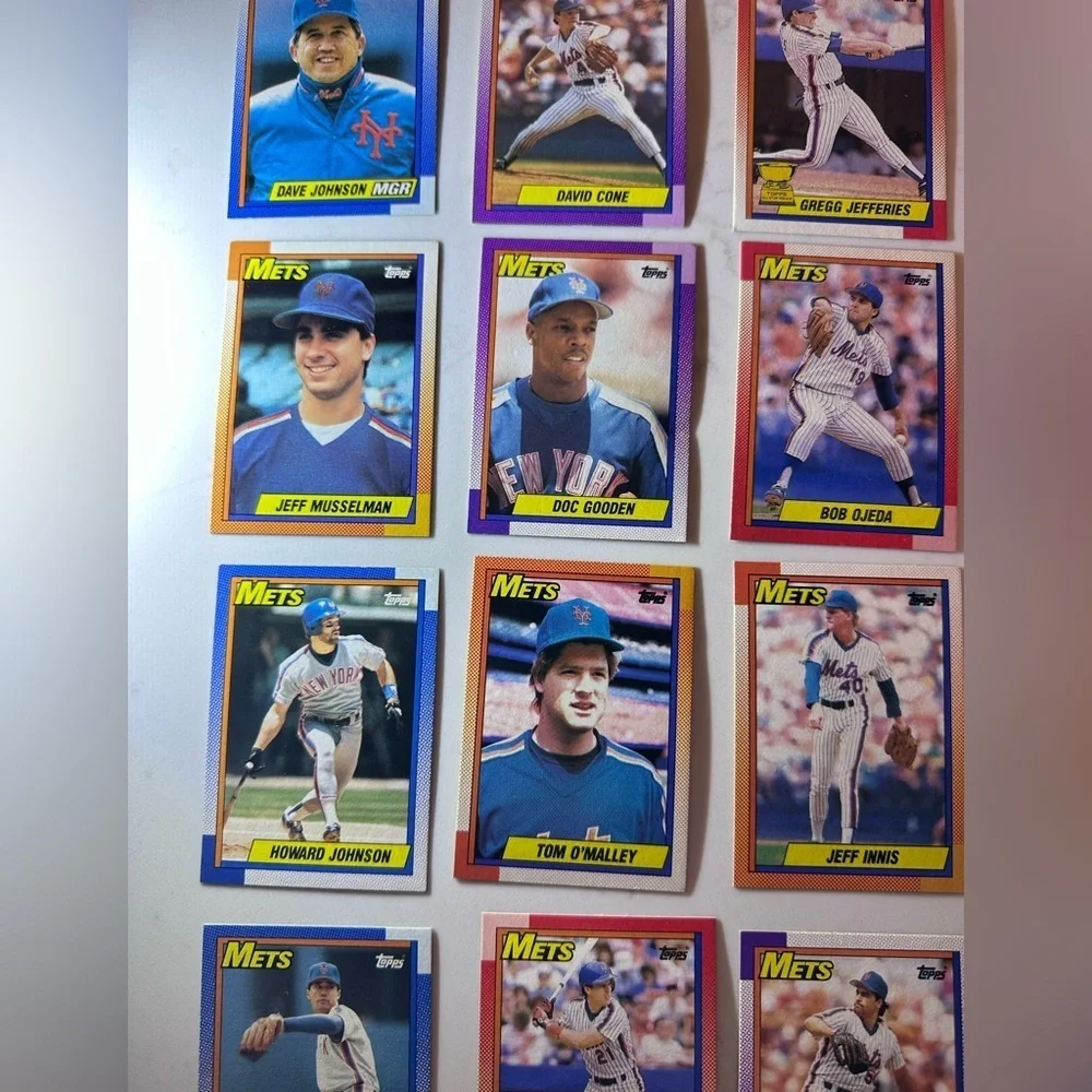 1990 Topps Baseball New York Mets Trading Cards (27 Cards) Vintage Collectible